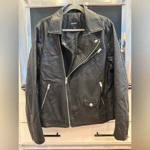 Express Men's Black Leather Jacket
